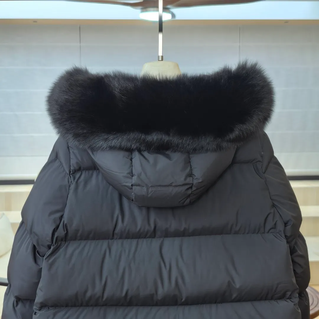 【Original Authentic 】 #Moncer｜ SS 26 Laichefur Hooded Shearling-Trimmed Short Down Jacket A #T 76# Size: 0# 1# 2# 3# Colorway: Black/Black Beige/Beige